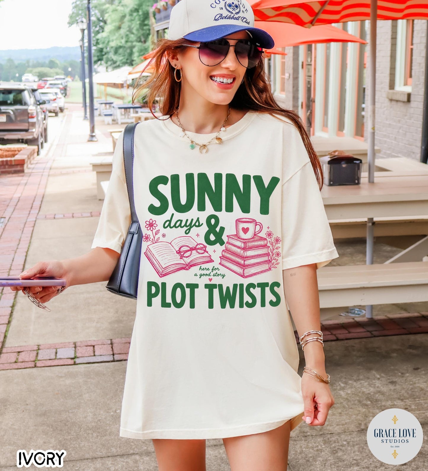 Sunny Days Plot Twists Summer Comfort Colors Book Lover Booktok Literary Readers (1)