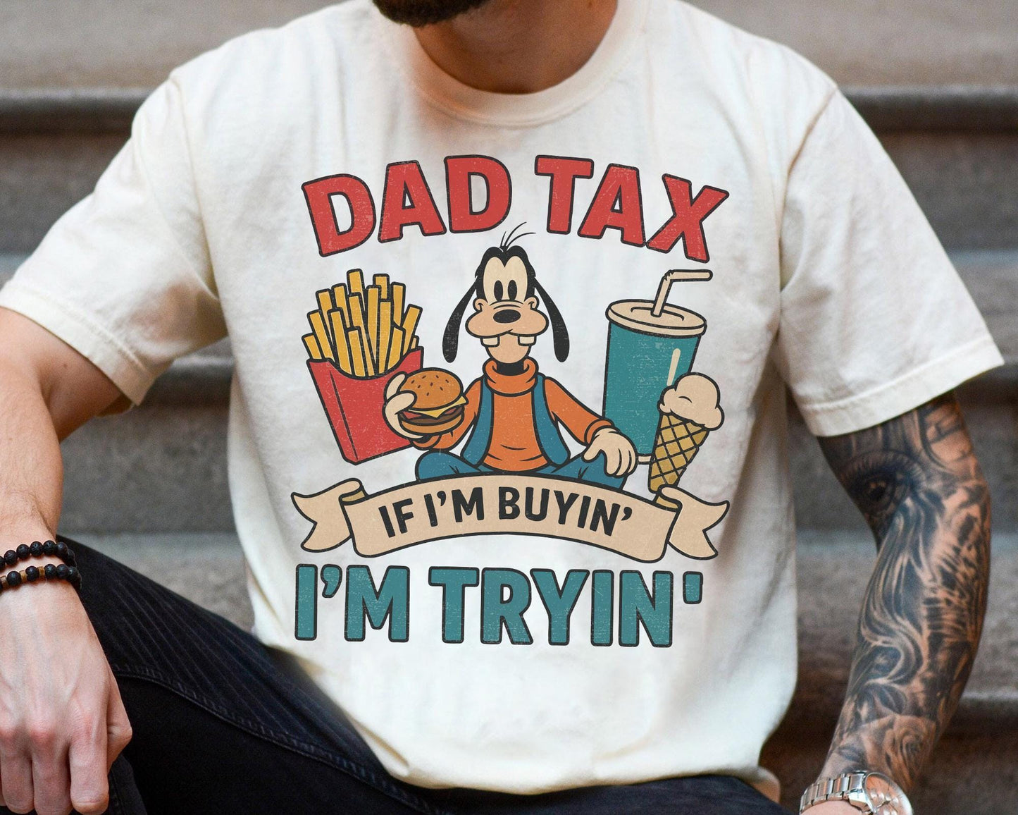 Disney Dad Comfort Colors Goofy Movie Dad Father'S Day Tee Him Daddy Disney Family Trip (1)