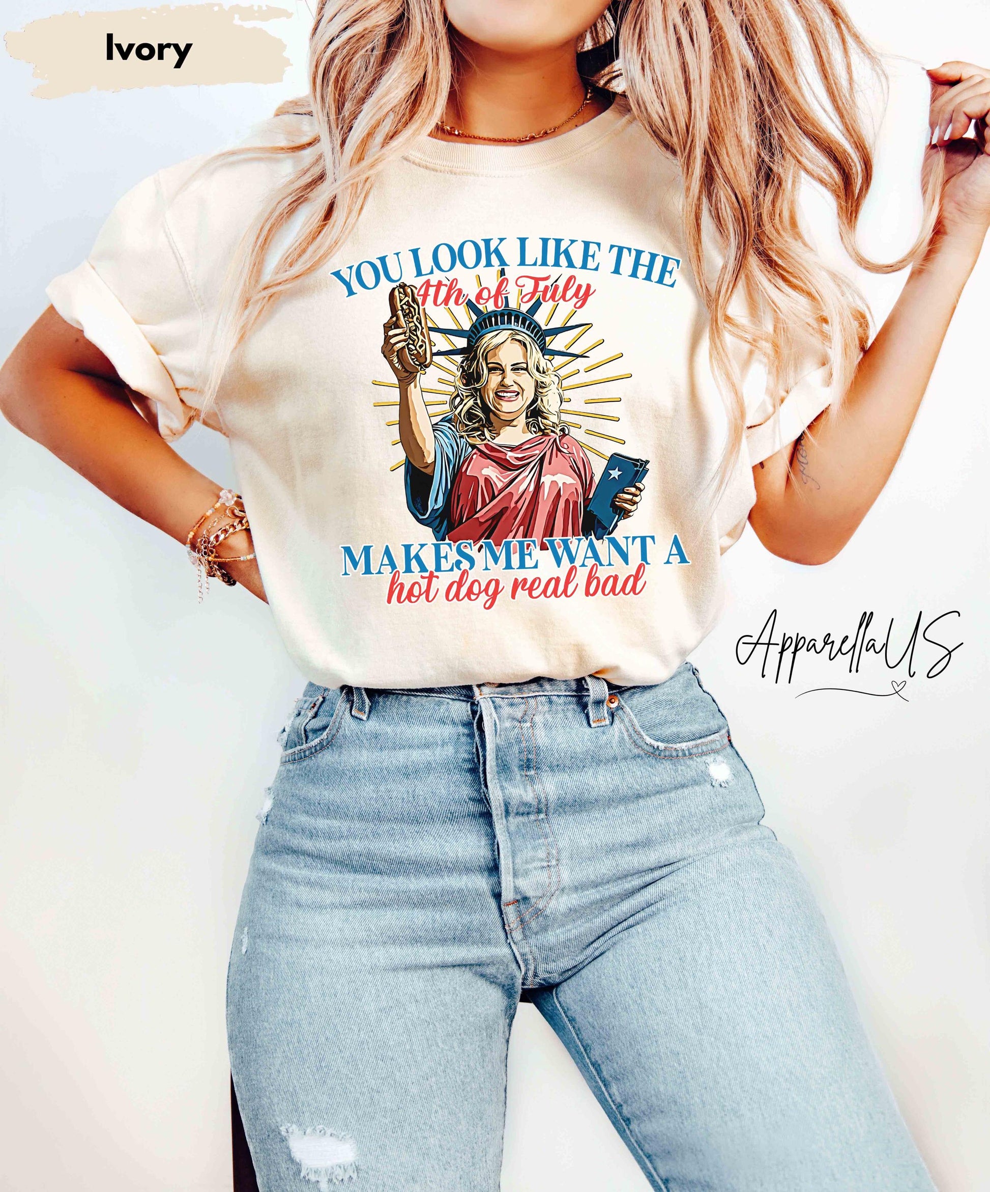 Comfort Colors Like 4th July Tee Makes Want Dog Real Bad Independence Day 4th July Gif (1)