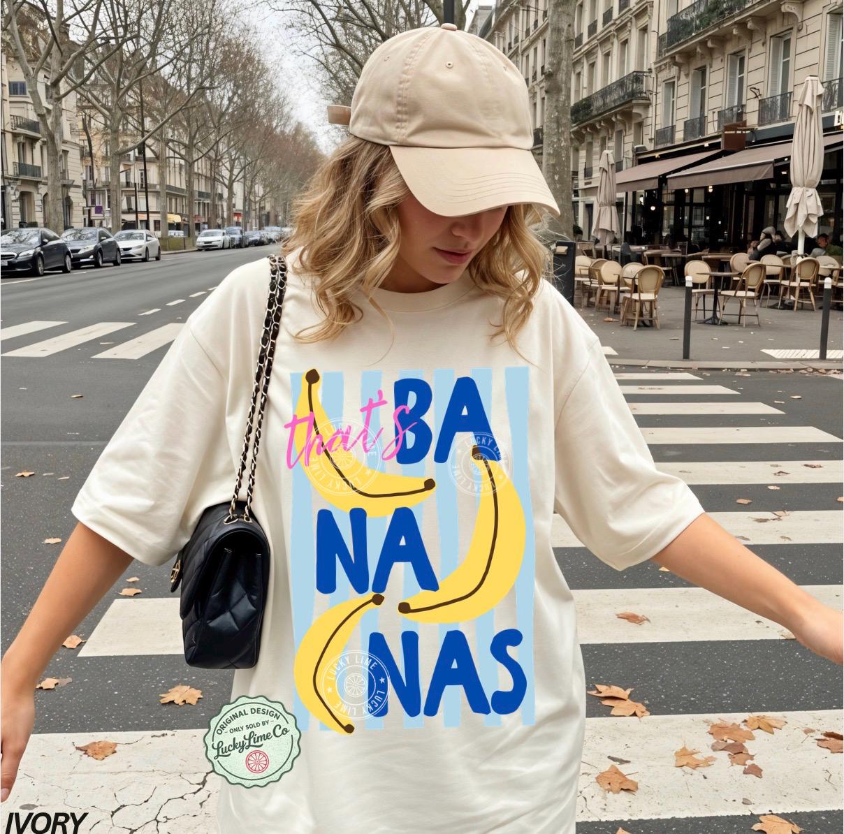 Bananas Summer Fruit Food Pun Retro Banana Summer Comfort Colors (1)