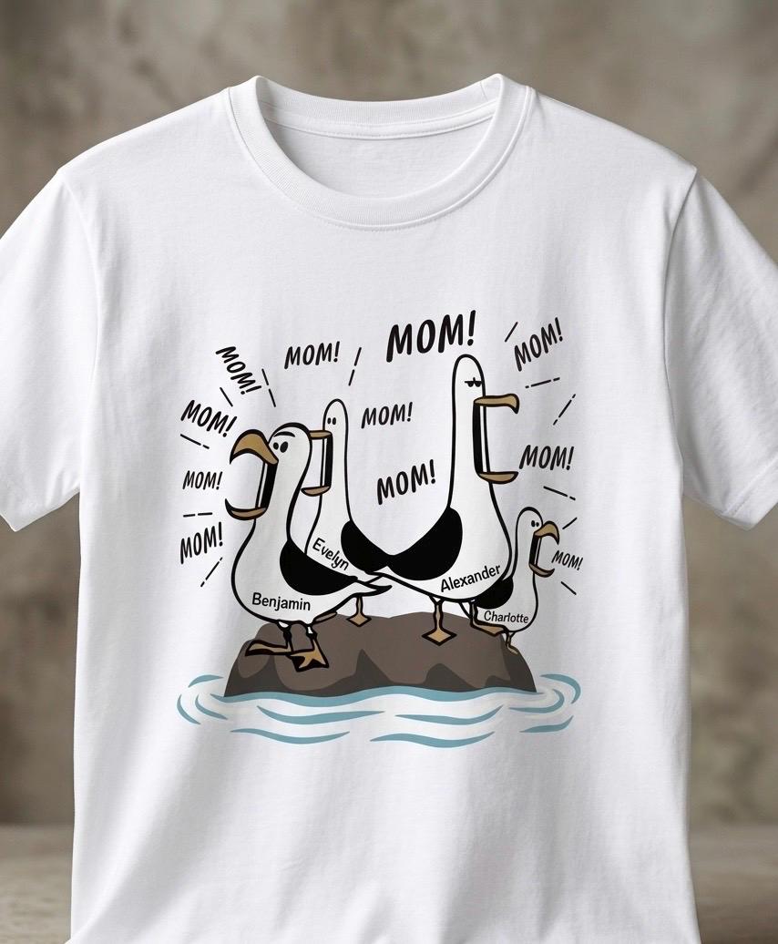 Seagull Mom Island Chaos Expressive Birds Unisex T-shirt, Sweatshirt, Hoodie (1)