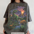 Vintage Jurassic Dinosaur 90s Retro T-Rex Triceratops 90s Prehistoric Dino Nostalgia Nature (1)