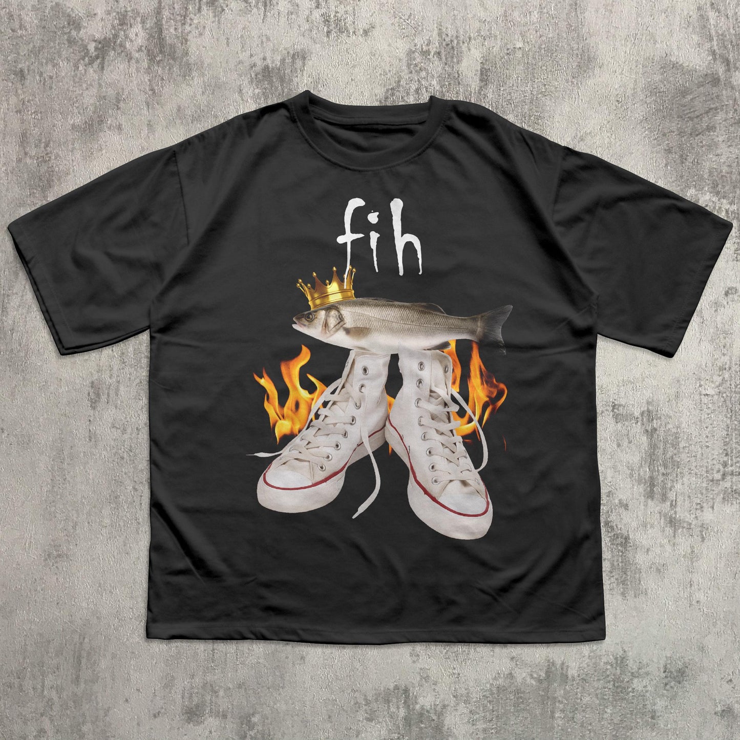Fih Meme Fish Unhinged Clothes Ironic Tees Stupid Weird Tee Brainro Silly Cringy (1)