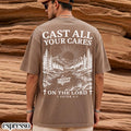 Christian Comfort Colors Cast Cares Lord Peter Nature River Fishing Boat Tee Faith Bible Verse Religious (1)