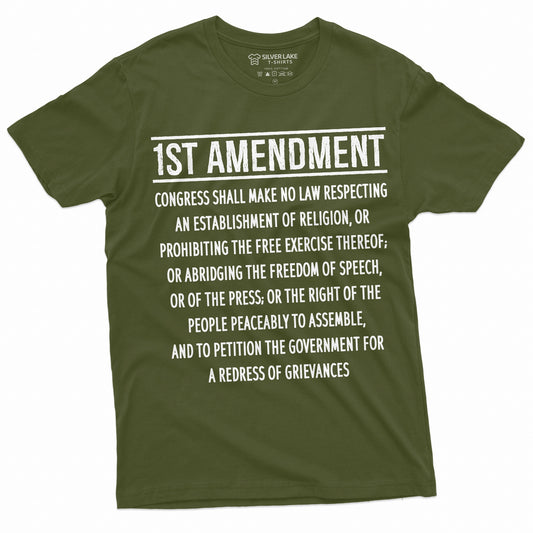 Patriotic Constitution 1st Amendment Freedom Speech Democracy Usa 4th July Tee (1)