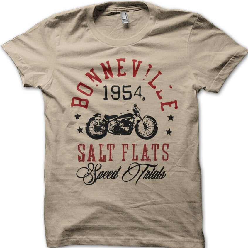 Boneville Salt Flats 1954 Speed Trials Motorcycle Racer Biker Vintage Old Indian 7001 (1)