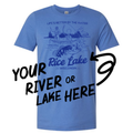 Your River or Lake Destination Name Drop Vintage Style Shirt