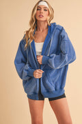 Fiori Zip-Front Hoodie Jacket, Small | 5131EK