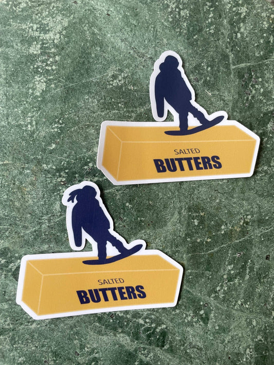 Pun Die-Cut Snowboarding Sticker