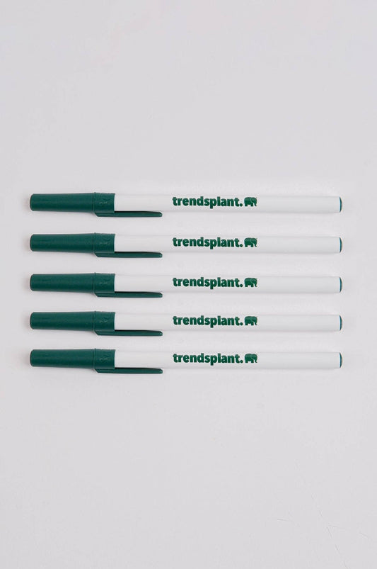Logo Bic® Eco Ball Pen 5 Pack White/Trendsplant Green