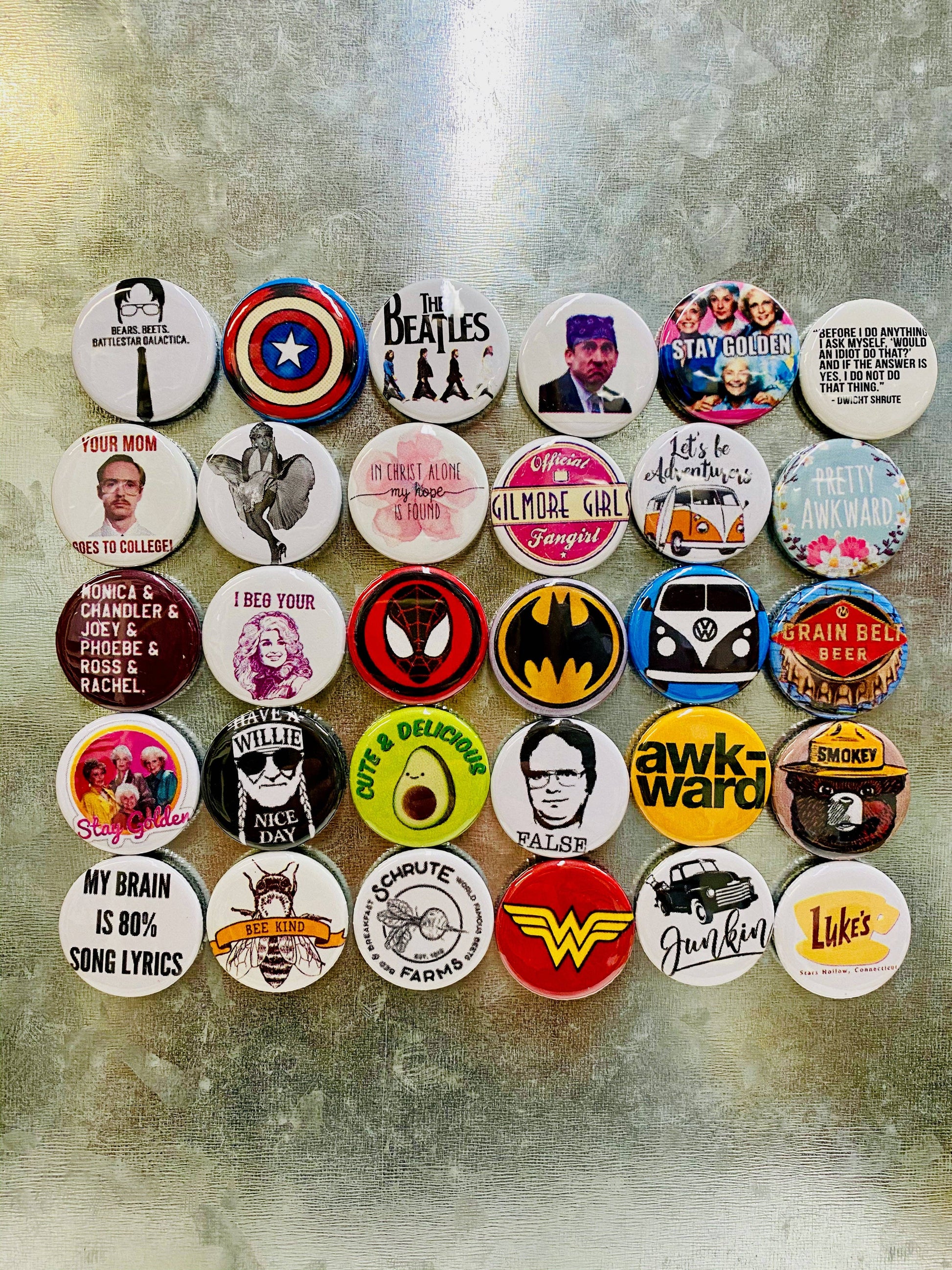 Circle Button Variety Selection Magnets