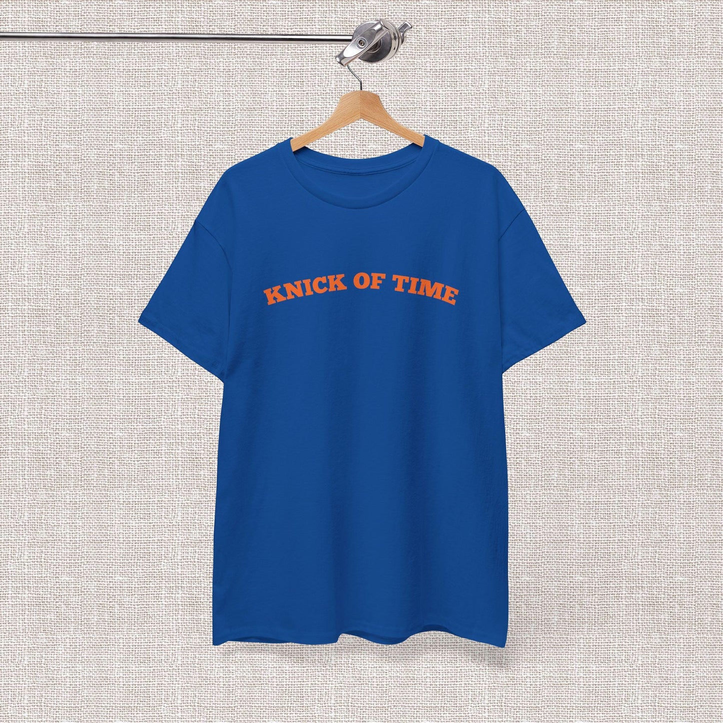 Knick Time Ny Basketball Pun Tee Sports Fan Blue Orange Game Day Retro Pop Culture (2)