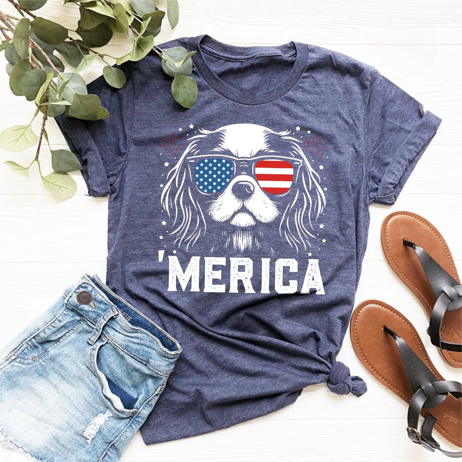 Cavalier King Charles Merica 4th July Cavalier Tee Patriotic Cavalier Usa Dog Lover Cavalier Mom (2)