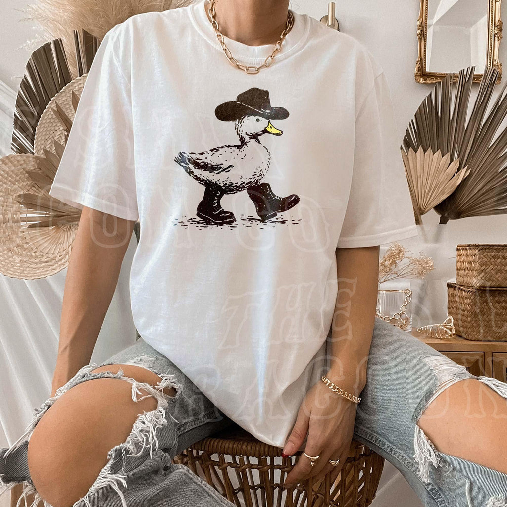 Vintage Cowboy Duck Western Southern Unisex T-shirt, Sweatshirt, Hoodie (2)