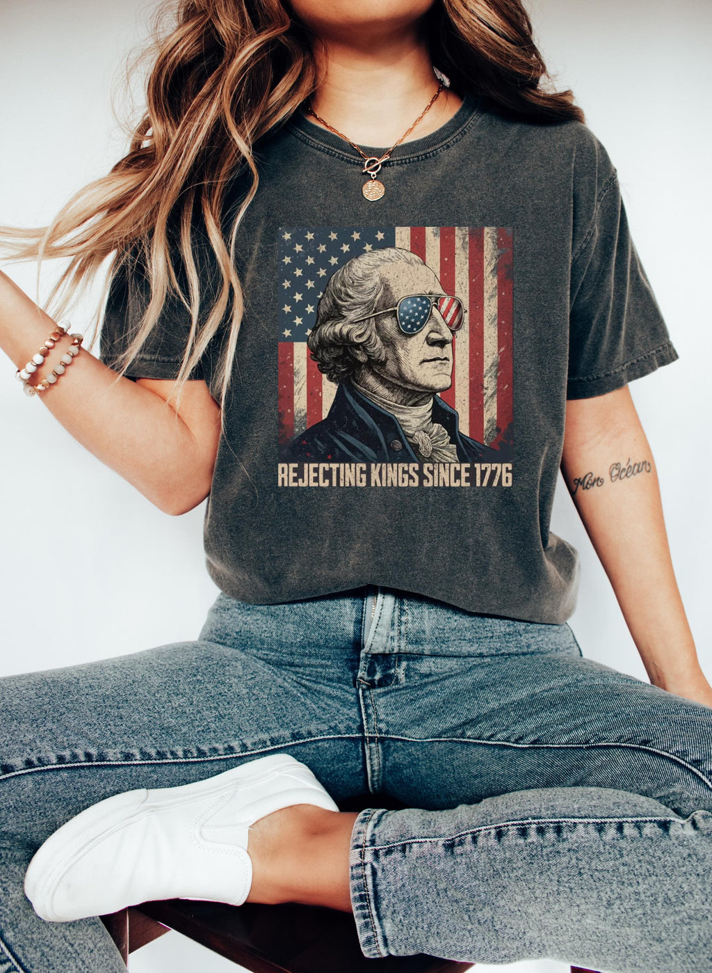 Rejecting Kings Since 1776 Protes Anti-Maga Anti Fascist Democracy Democrats 4th July (2)
