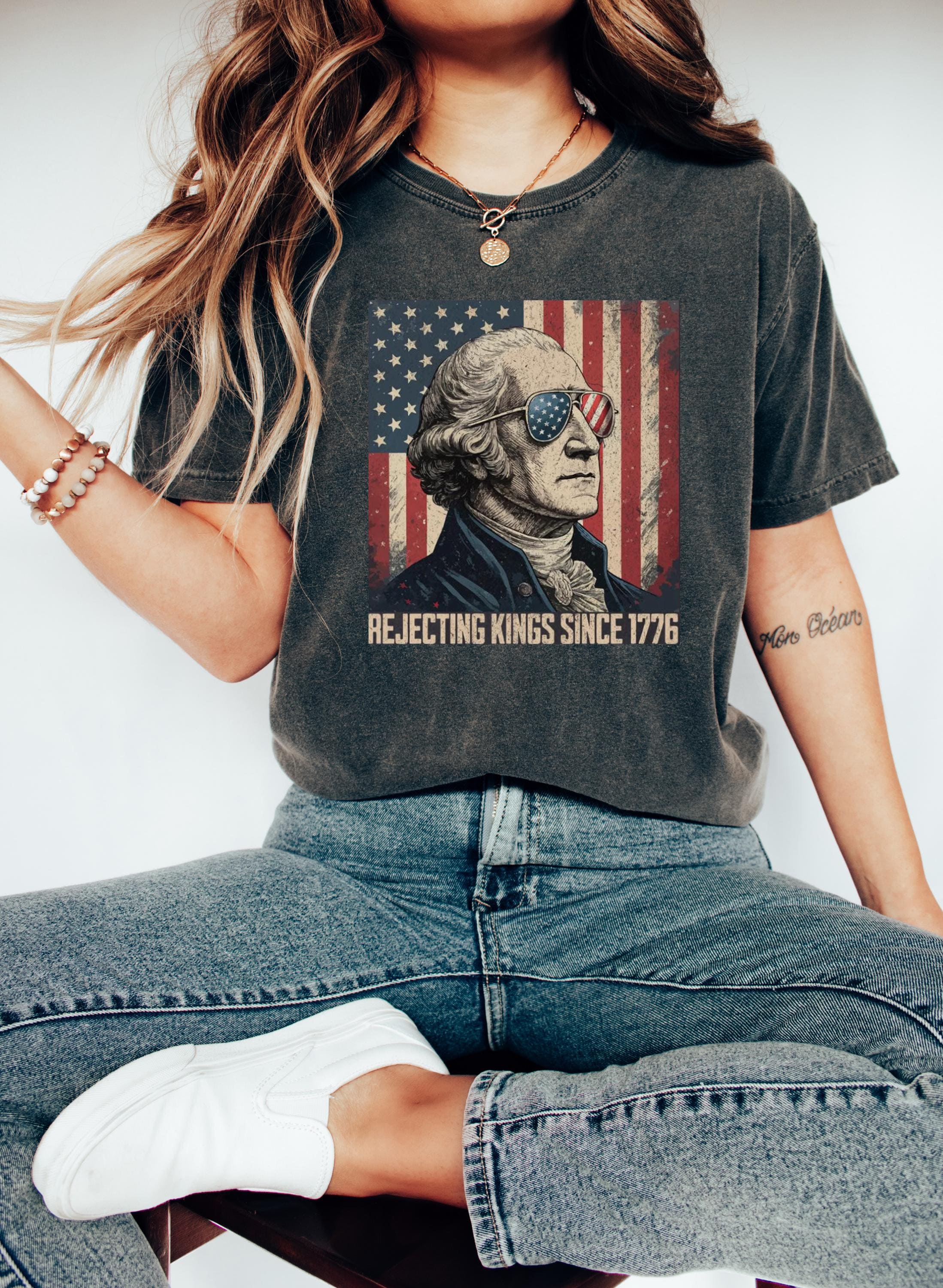Rejecting Kings Since 1776 Protes Anti-Maga Anti Fascist Democracy Democrats 4th July (2)