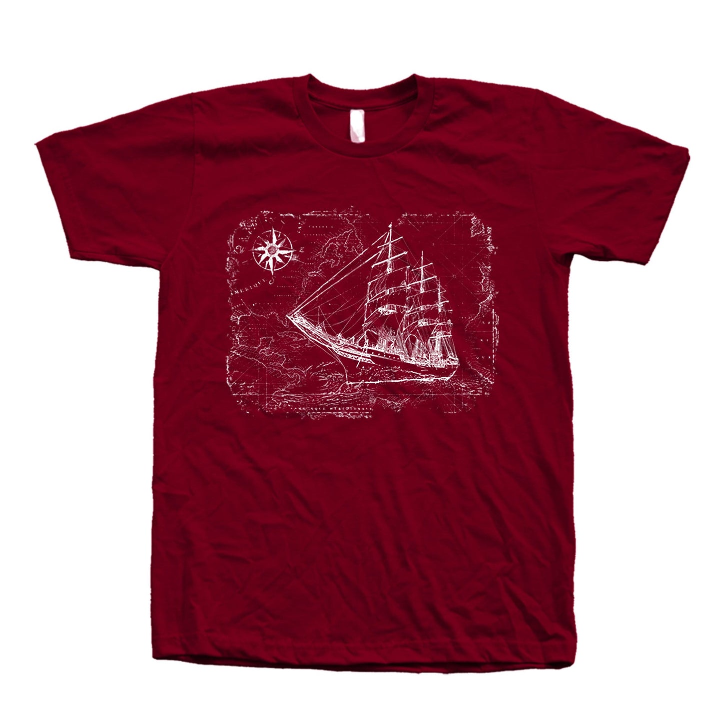 Sailing Ship Compass Map Unisex T-shirt, Sweatshirt, Hoodie (2)