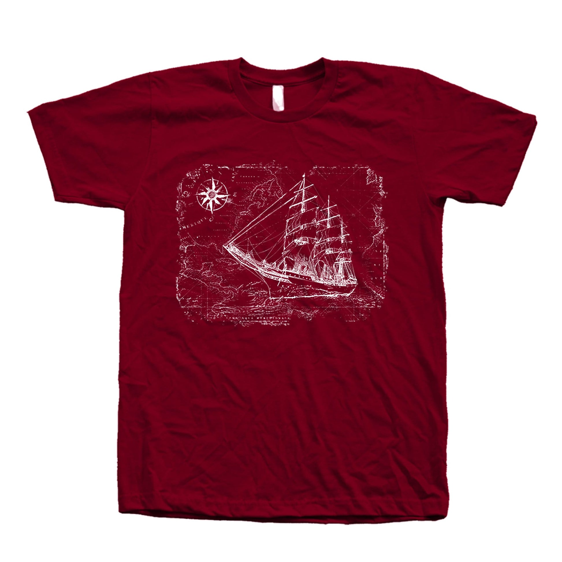 Sailing Ship Compass Map Unisex T-shirt, Sweatshirt, Hoodie (2)