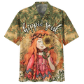 Hippie Hawaiian Shirt Retro Peace Love Festival Style DBA-1503-HP-03