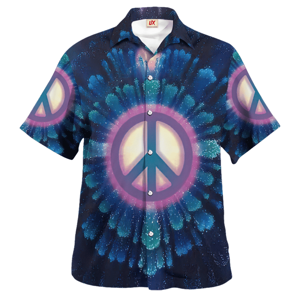 Hippie Hawaiian Shirt Psychedelic Summer Party Style NV-HIPPIE-18