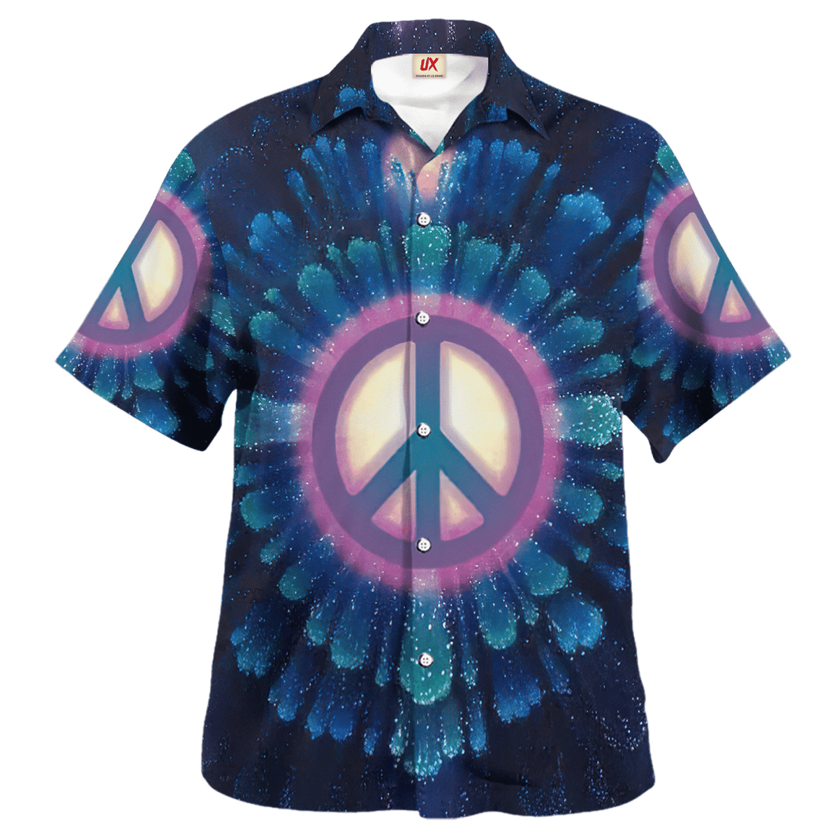 Hippie Hawaiian Shirt Psychedelic Summer Party Style NV-HIPPIE-18