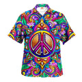 Hippie Hawaiian Shirt Groovy Vacation Festival Style UXHI01