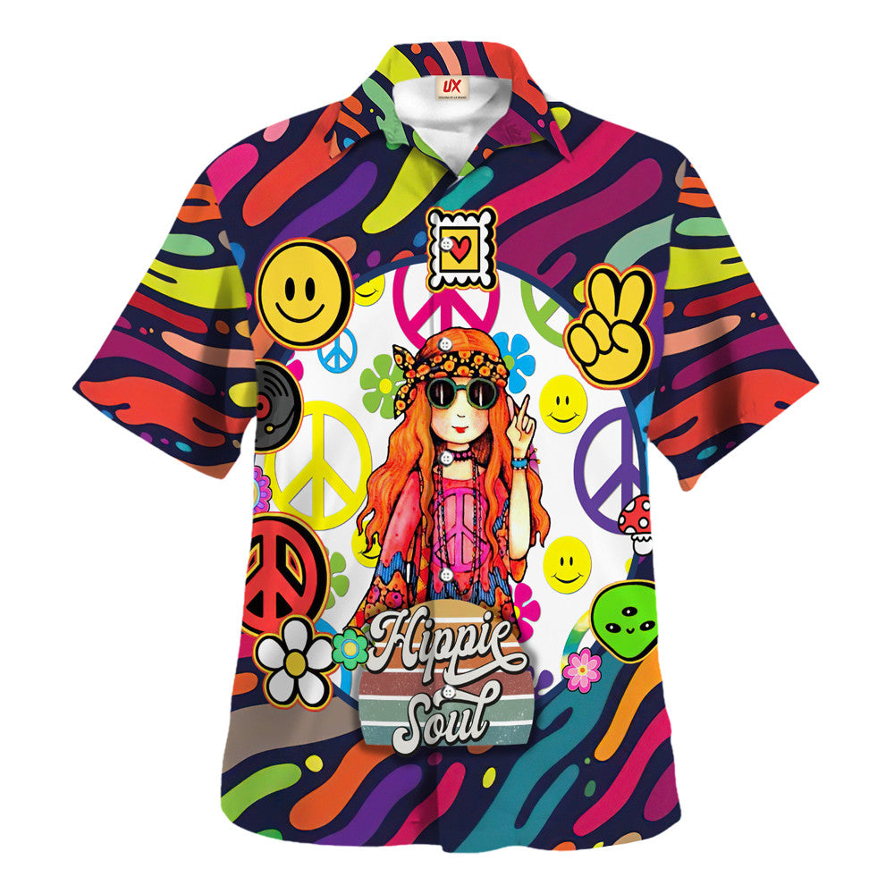 Hippie Hawaiian Shirt Groovy Beach Party Gift TQTHI24