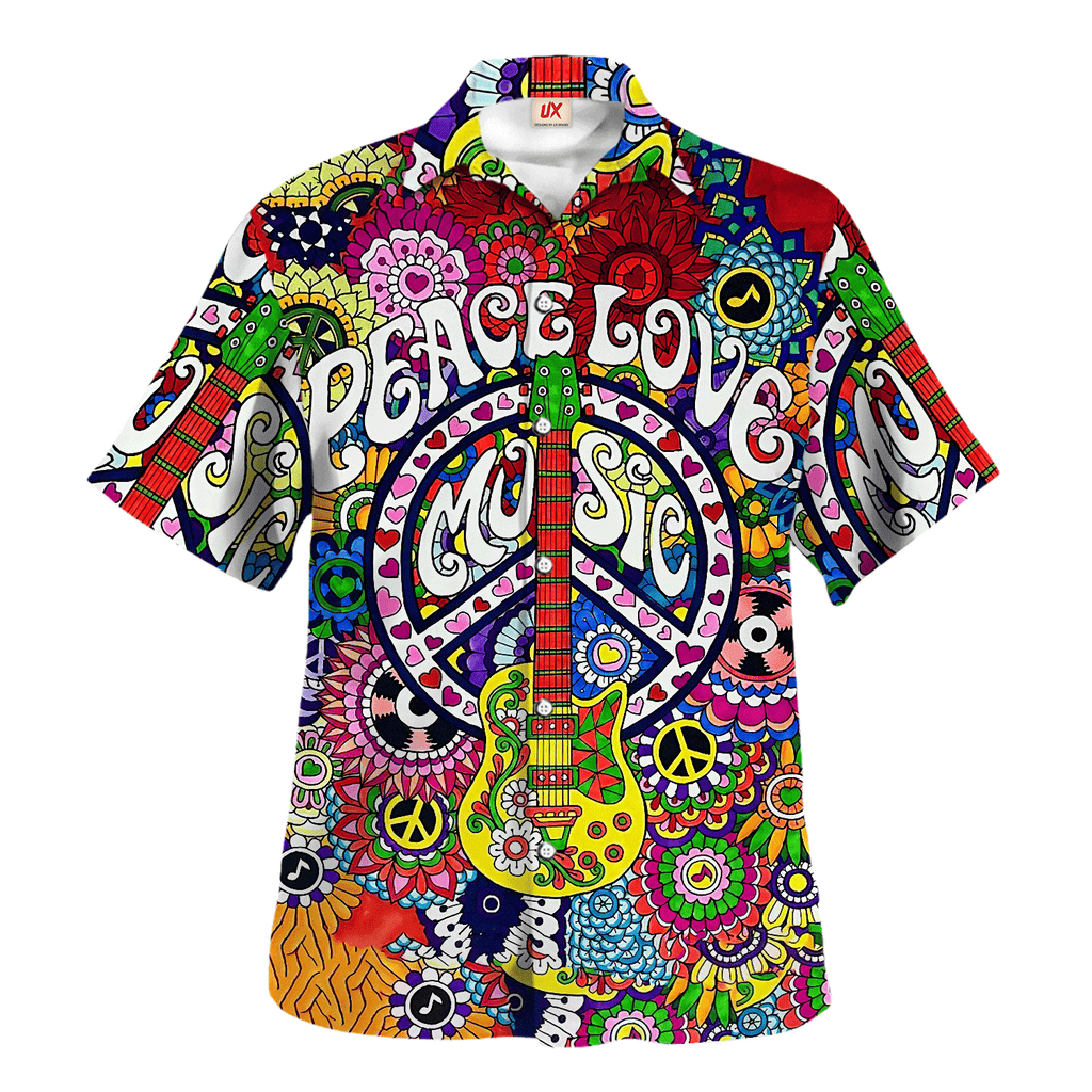 Hippie Hawaiian Shirt Retro Festival Vacation Gift LTHI203
