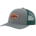Custom Hat with Laser Engraved Patch - Heather/D.Green