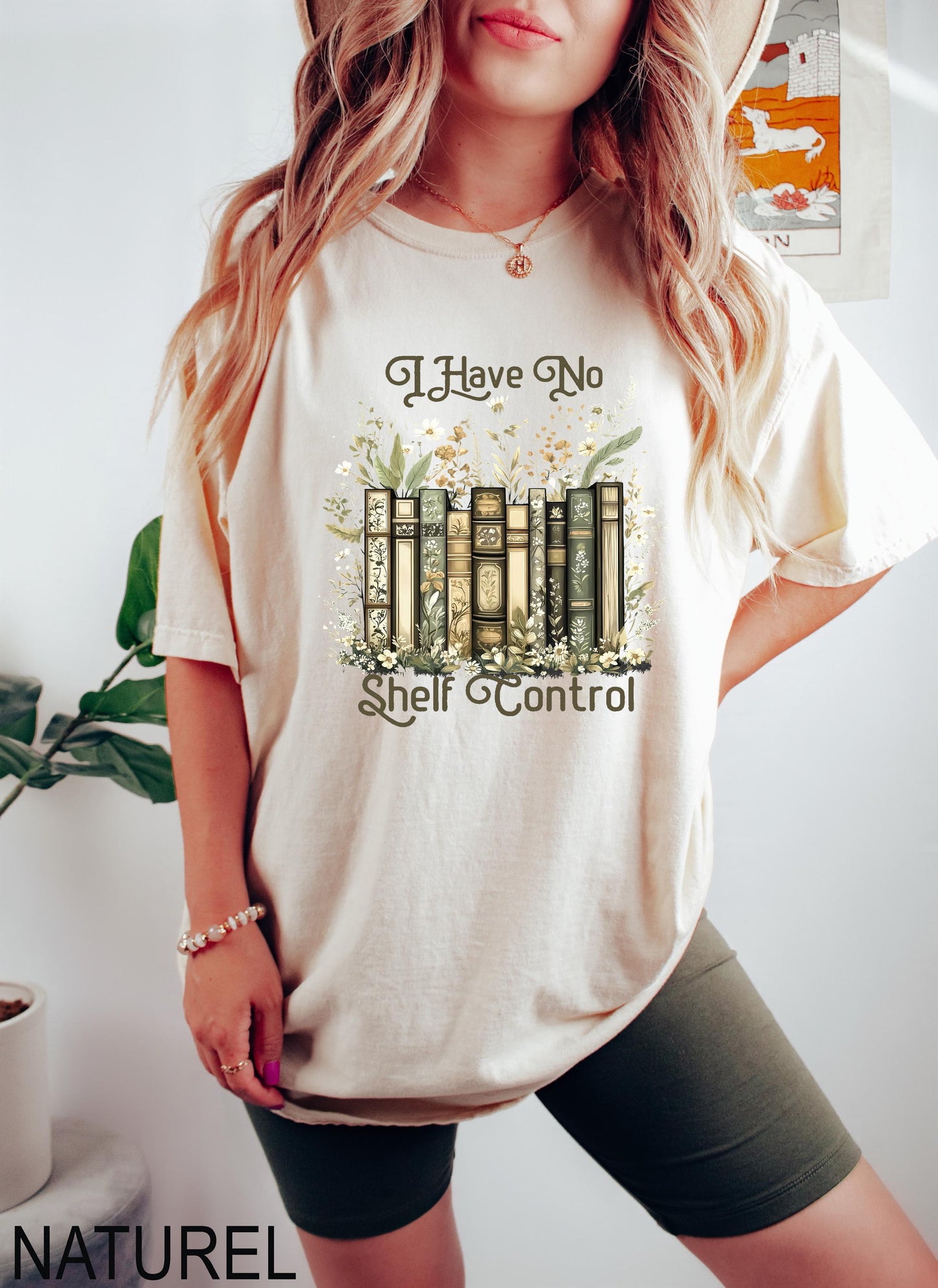 Book Lover Shelf Control Tee Floral Bookish Book Club Reader Literary Girl Tee Librarian (3)