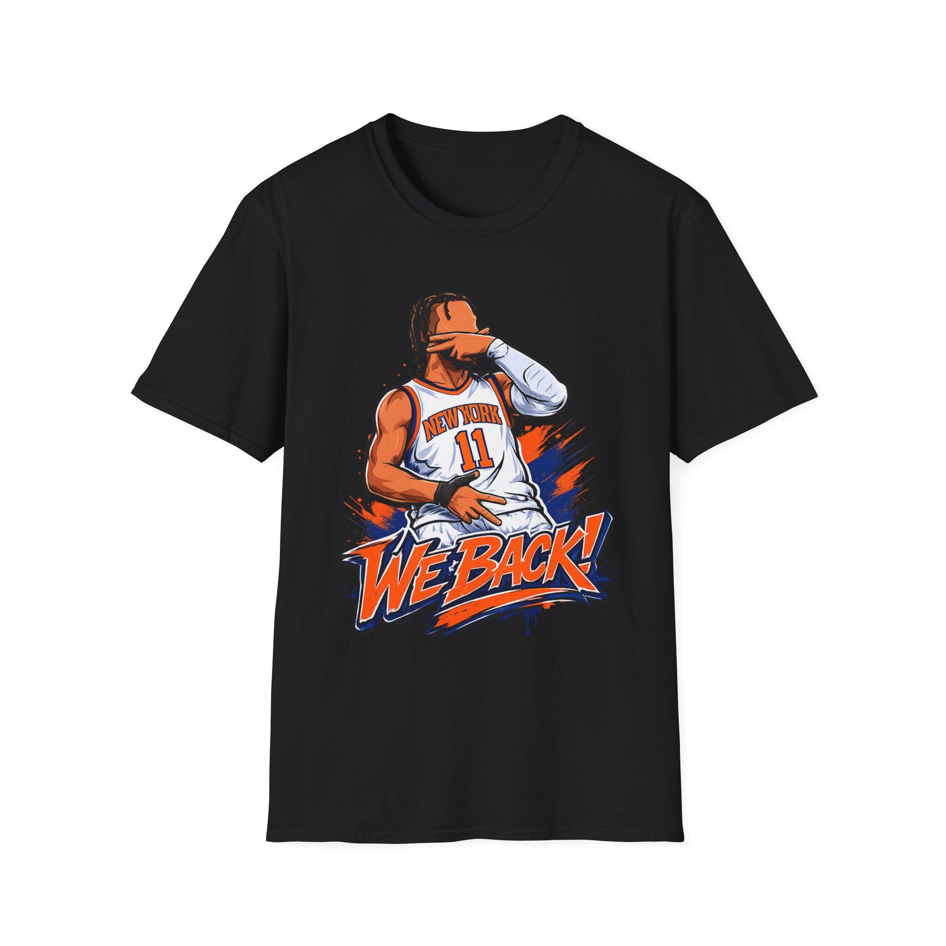 Knicks Brunson Back Team York Squad Goals White Tee Softstyle East (3)