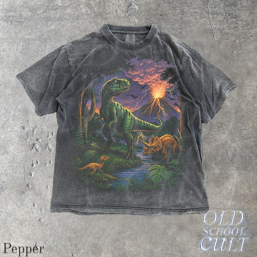 Vintage Jurassic Dinosaur 90s Retro T-Rex Triceratops 90s Prehistoric Dino Nostalgia Nature (3)