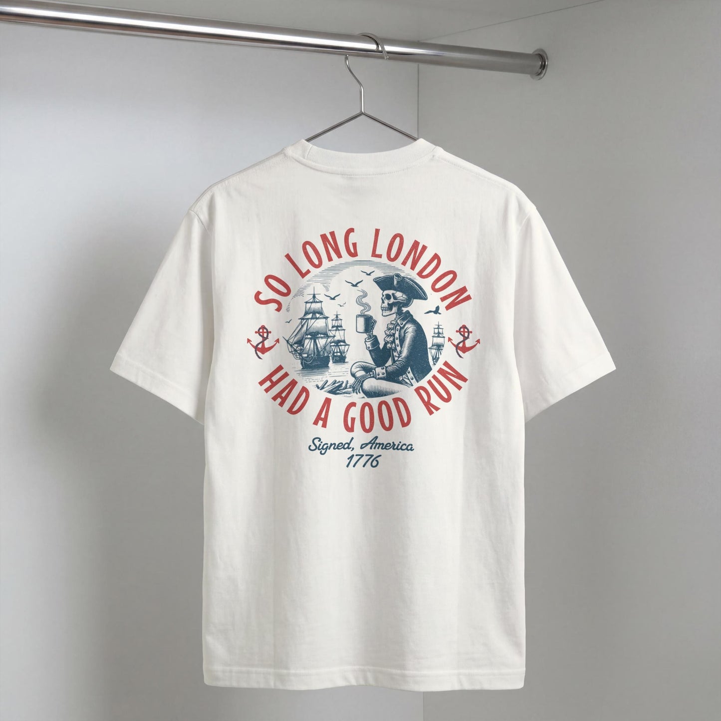 4th July Long London 1776 Front Back Tee Skeleton Patrio Independence Day (3)