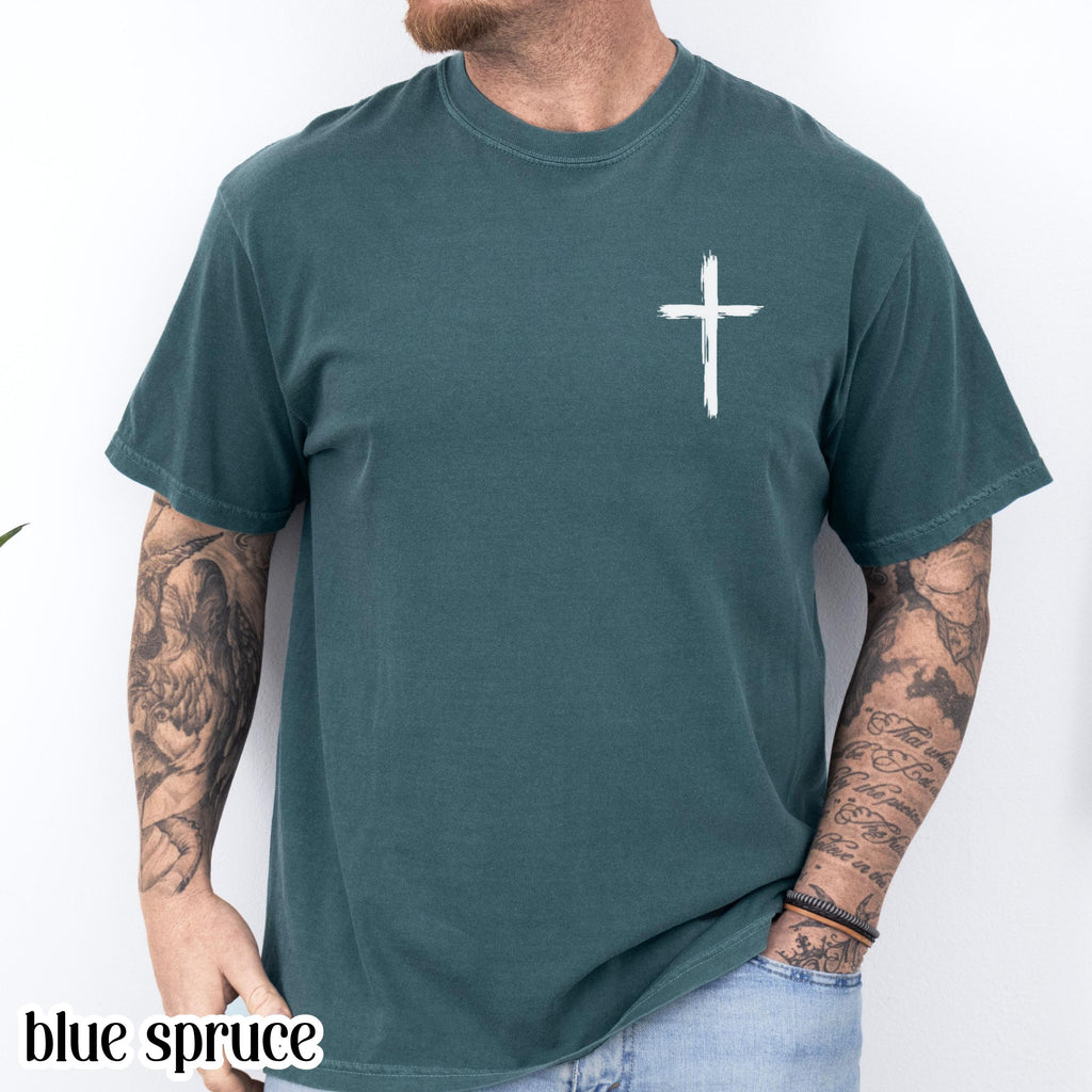 Christian Comfort Colors Cast Cares Lord Peter Nature River Fishing Boat Tee Faith Bible Verse Religious (3)