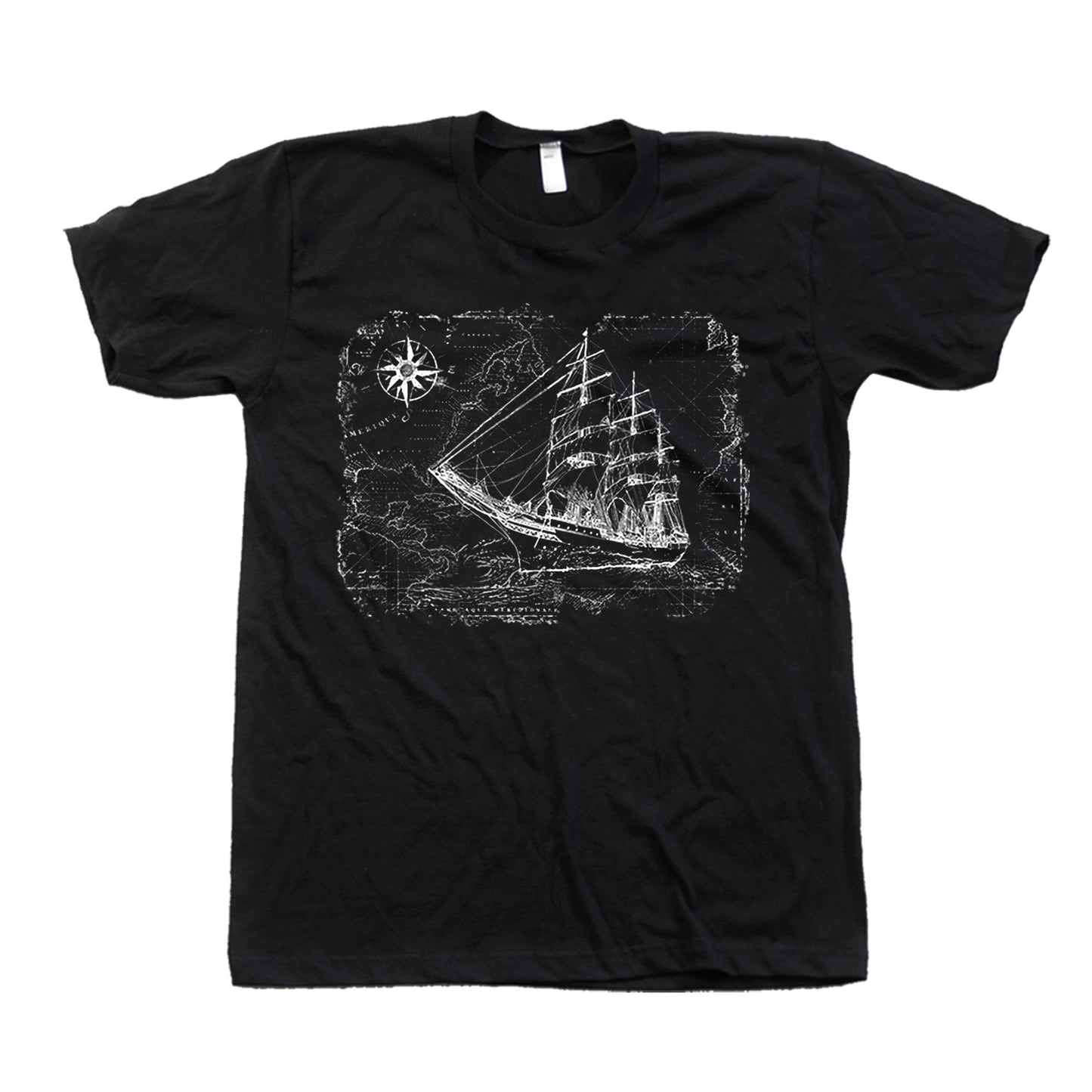 Sailing Ship Compass Map Unisex T-shirt, Sweatshirt, Hoodie (3)