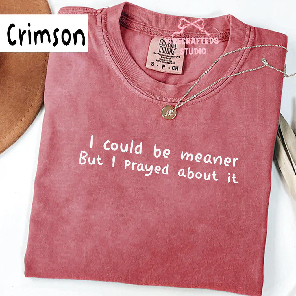 Could Meaner Prayed Christian Comfort Colors Tee Faith Humor Christian (3)