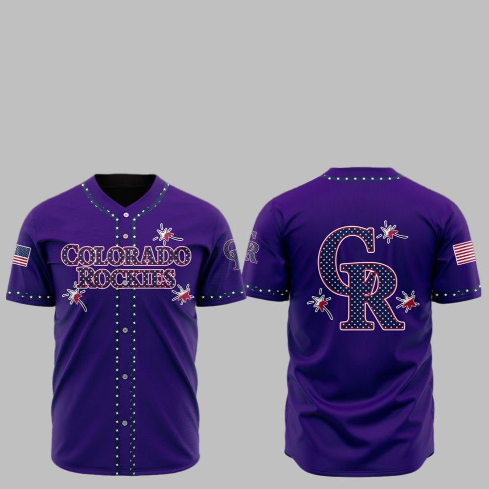 2025 Colorado Rockies Happy Independence Day Baseball Jersey - Grishko.com
