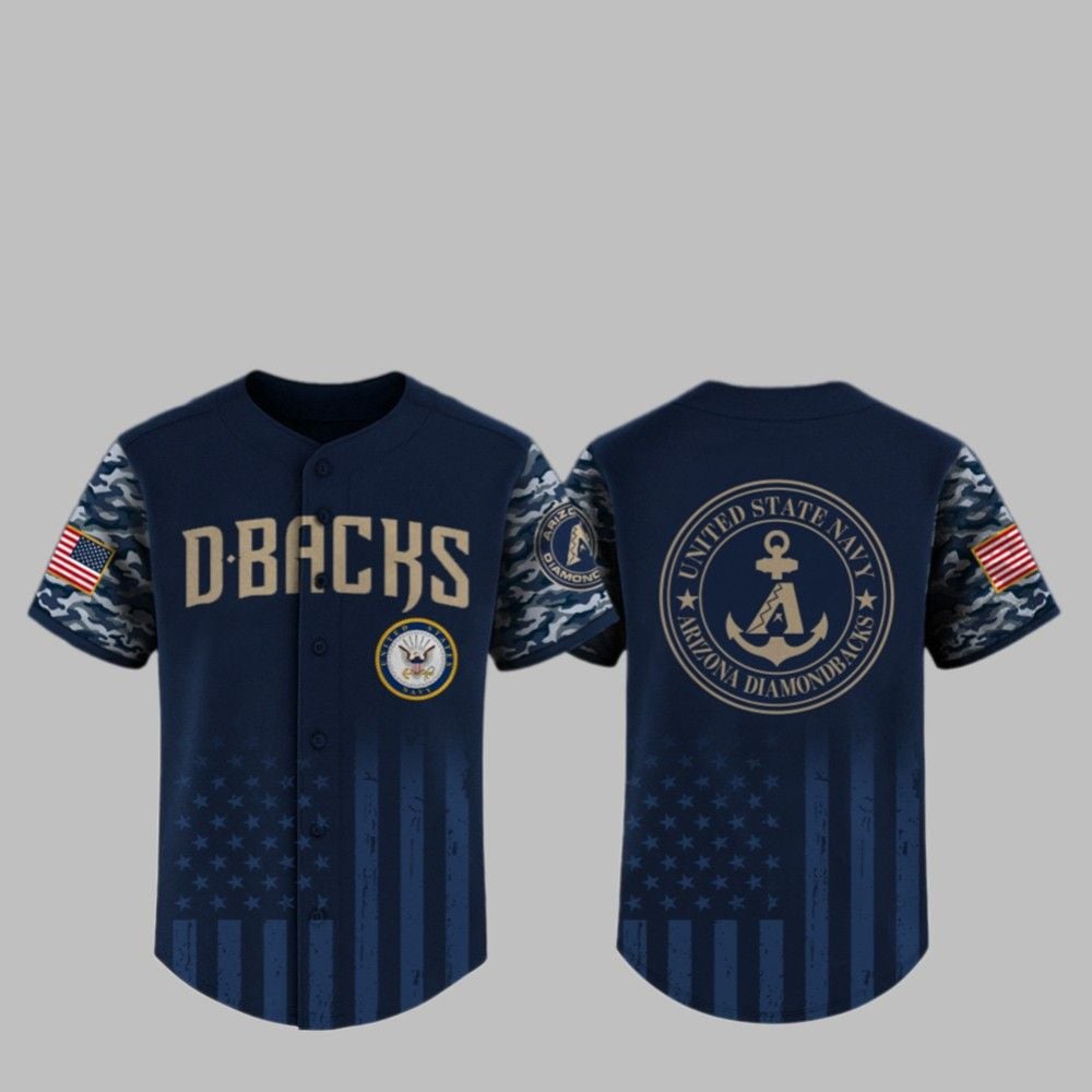 2025 Diamondbacks United State Navy Military Appreciatuon Night Jersey - Grishko.com