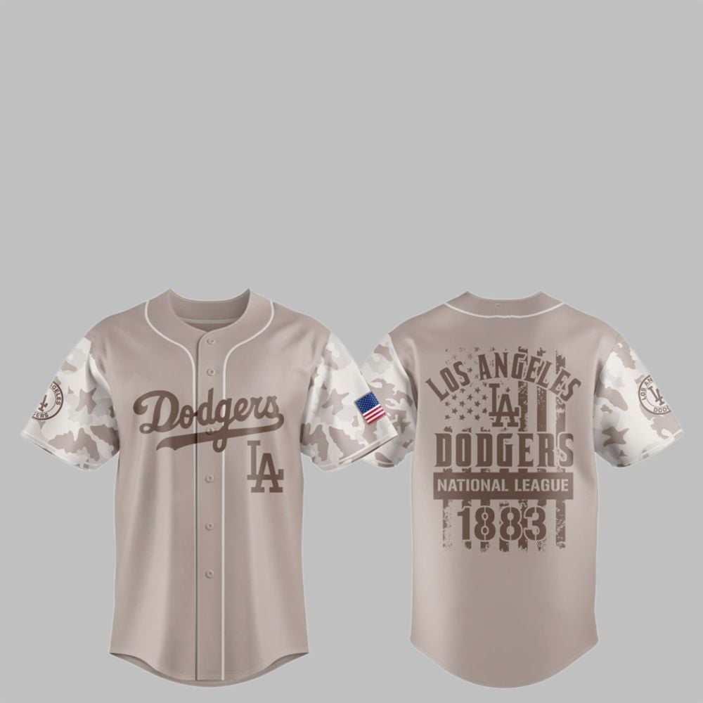 2025 LA Dodgers Military Appreciation Baseball Jersey - Grishko.com