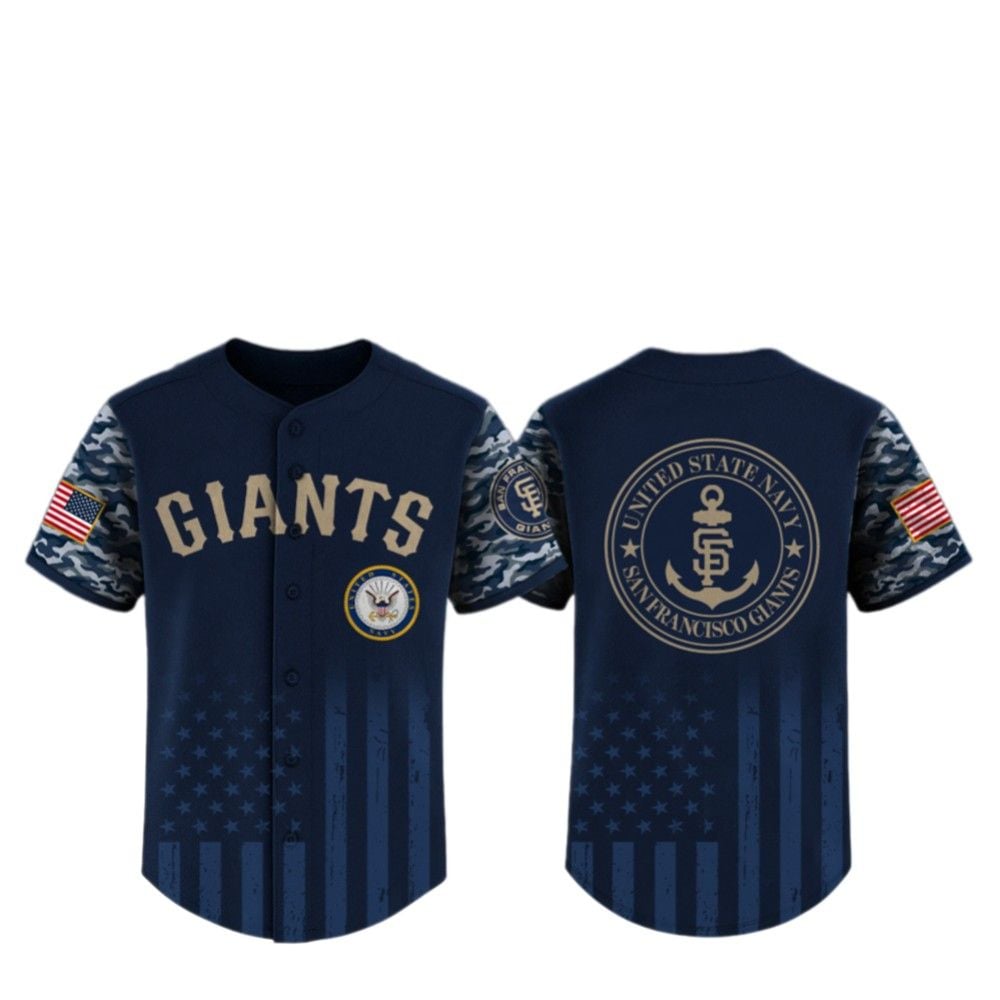 2025 SF Giants United State Navy Military Appreciation Night Jersey - Grishko.com