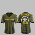 2025 Seahawks 250th Anniversary US Army Jersey - Grishko.com