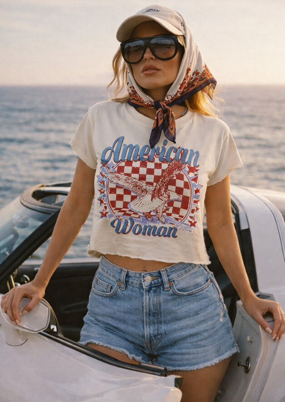 American Woman Relaxed Crop T-Shirt