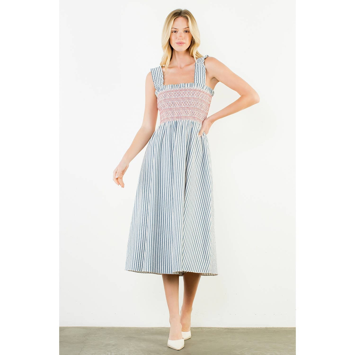 Strapped Strip Dress