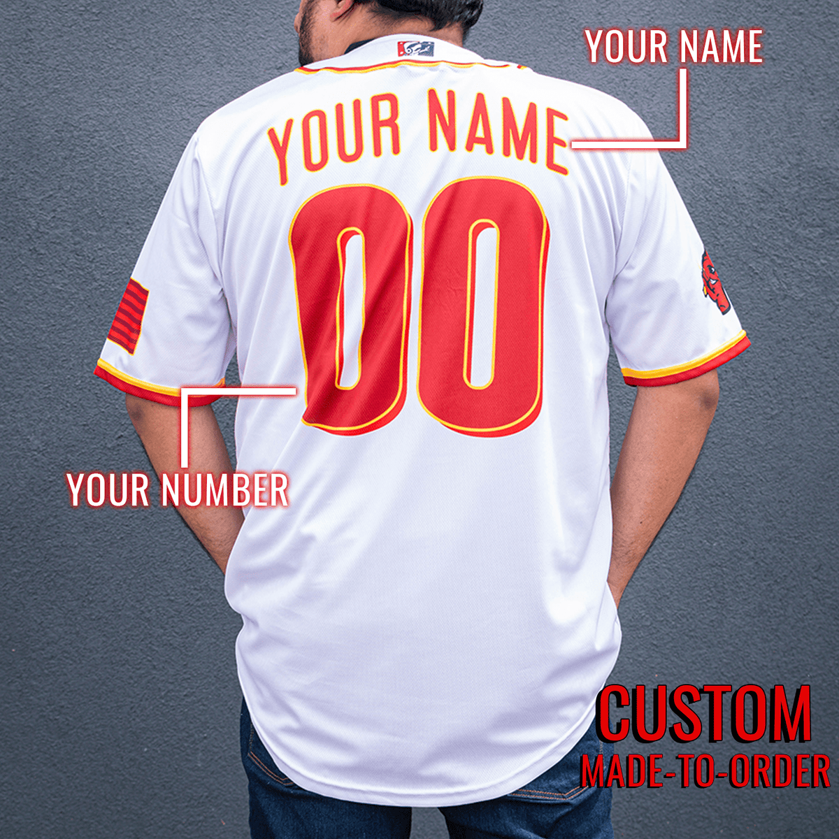 Fry Swatters Seamhead Baseball League Jersey (Home) *CUSTOM*