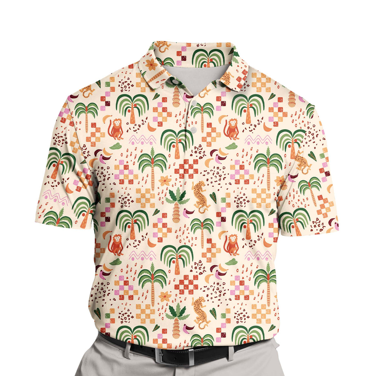 Tropical Summer Vacation | Funny Golf Shirts with Faces or Logos