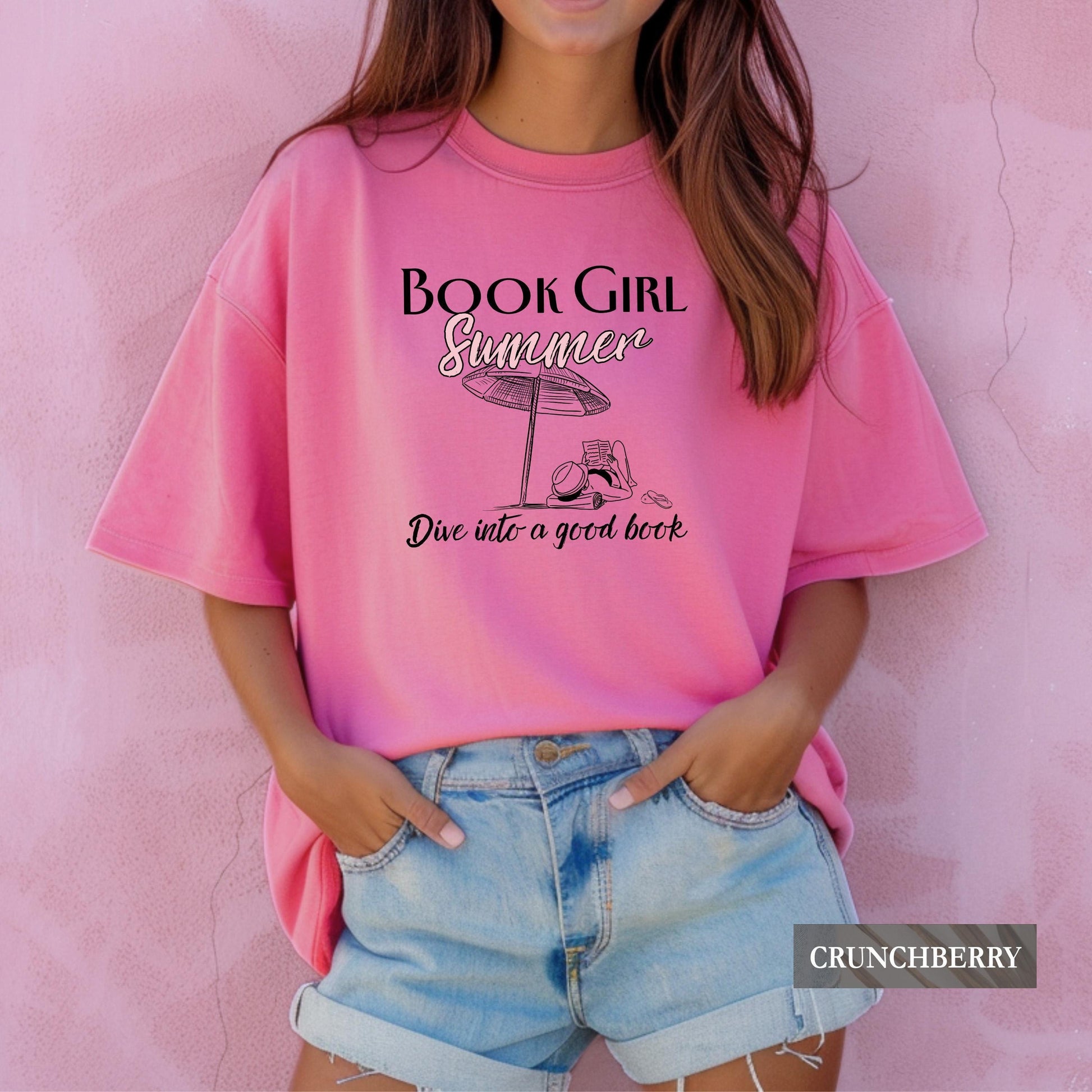 Book Girl Summer Comfort Colors Book Lover Reader Literary (4)