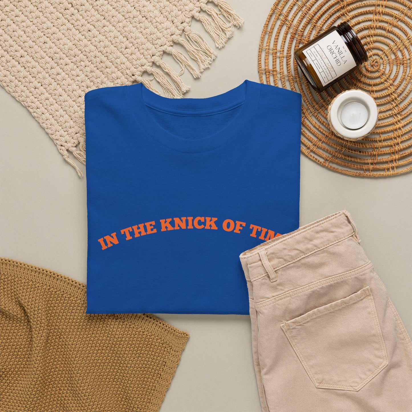 Knick Time Ny Basketball Pun Tee Sports Fan Blue Orange Game Day Pop Culture (4)