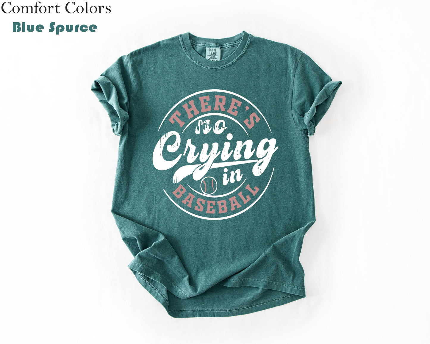 Comfort Colors Baseball Crying Baseball Baseball Game Day Baseball Mom Baseball Tee (4)