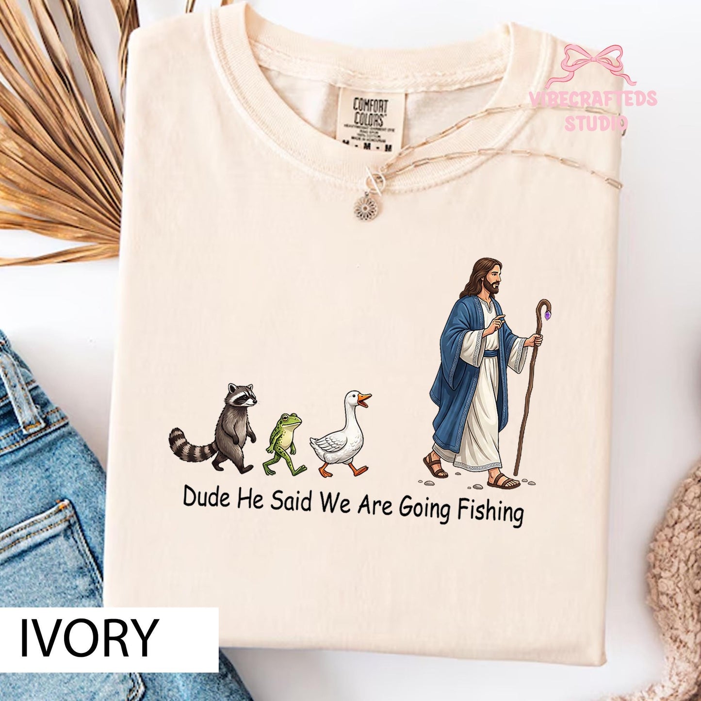 Dude Said Going Fishing Christian Fishing Tee Jesus Comfort Colors Faith Based Animal Tee (4)