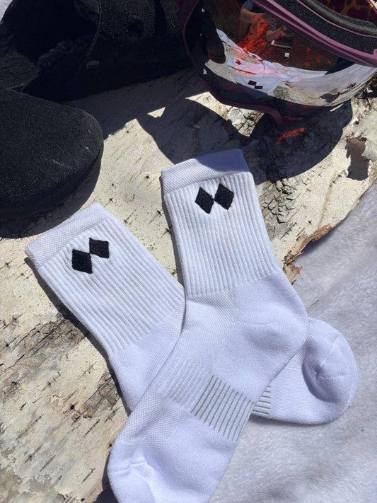 Embroidered Double Black Diamond Ski and Snowboard Socks